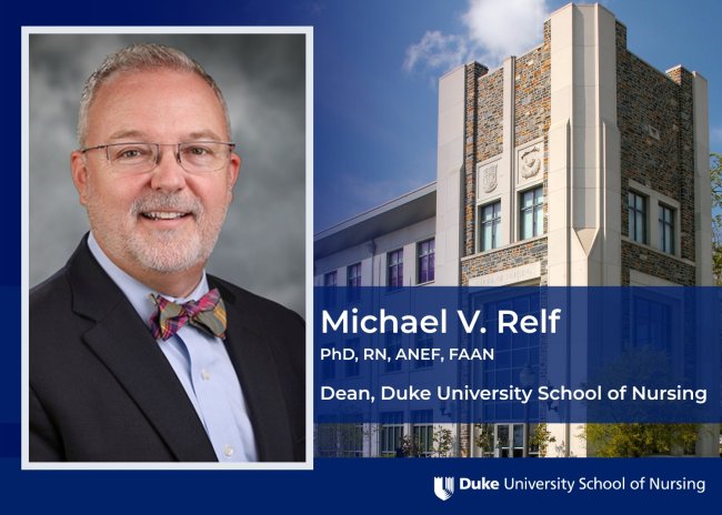Michael V Relf Name Dean School of Nursing